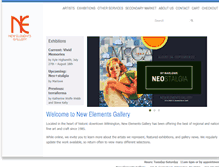 Tablet Screenshot of newelementsgallery.com